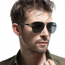 Load image into Gallery viewer, UV400 Sunglasses Men Polarized Driving mercade Glasses Brand Designer Eyewear Metal Rimless Retro Gafas De Sol Hombre
