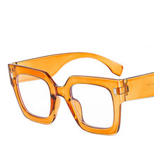 Load image into Gallery viewer, UV400 Translucent Oversized Frame Computer Glasses Square Glasses  Trend Leopard Print Frames Prescription Glasses