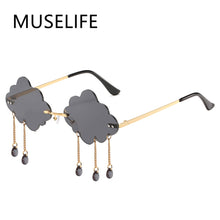 Load image into Gallery viewer, UV400 Trendy Tassel Sunglasses Retro Rimless Sun Glasses Steampunk Sunglasses Shades Funny Clouds Shaped Eyeglasses