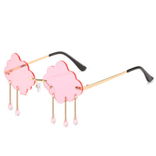 Load image into Gallery viewer, UV400 Trendy Tassel Sunglasses Retro Rimless Sun Glasses Steampunk Sunglasses Shades Funny Clouds Shaped Eyeglasses