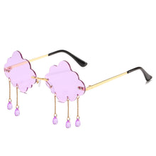 Load image into Gallery viewer, UV400 Trendy Tassel Sunglasses Retro Rimless Sun Glasses Steampunk Sunglasses Shades Funny Clouds Shaped Eyeglasses