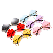 Load image into Gallery viewer, UV400 Trendy Tassel Sunglasses Retro Rimless Sun Glasses Steampunk Sunglasses Shades Funny Clouds Shaped Eyeglasses