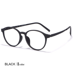 UVLAIK 2023 Pure Titanium Glasses Frame Women Men TR90 Round Frame Eyeglasses Ultra Light Business Myopia Optical Glasses