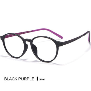 UVLAIK 2023 Pure Titanium Glasses Frame Women Men TR90 Round Frame Eyeglasses Ultra Light Business Myopia Optical Glasses