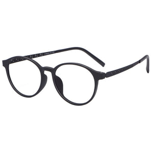 UVLAIK 2023 Pure Titanium Glasses Frame Women Men TR90 Round Frame Eyeglasses Ultra Light Business Myopia Optical Glasses