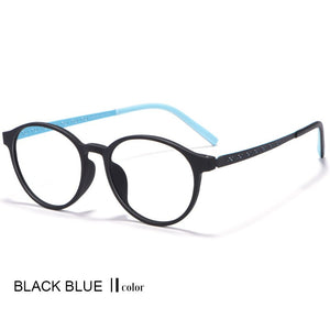 UVLAIK 2023 Pure Titanium Glasses Frame Women Men TR90 Round Frame Eyeglasses Ultra Light Business Myopia Optical Glasses