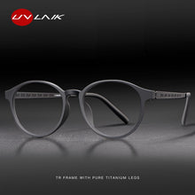 Carica l&#39;immagine nel visualizzatore di Gallery, UVLAIK 2023 Pure Titanium Glasses Frame Women Men TR90 Round Frame Eyeglasses Ultra Light Business Myopia Optical Glasses