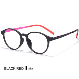 UVLAIK 2023 Pure Titanium Glasses Frame Women Men TR90 Round Frame Eyeglasses Ultra Light Business Myopia Optical Glasses