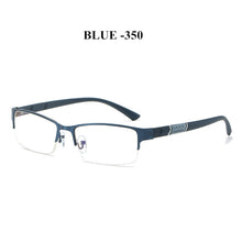 Load image into Gallery viewer, UVLAIK Blue Light Blocking Finished Myopia Glasses Frames Men Metal Half Frame Business Eyeglasses Short Sight Diopter Glasses