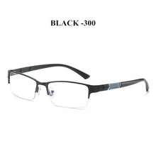 Load image into Gallery viewer, UVLAIK Blue Light Blocking Finished Myopia Glasses Frames Men Metal Half Frame Business Eyeglasses Short Sight Diopter Glasses