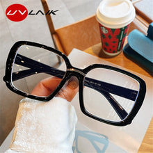 Carica l&#39;immagine nel visualizzatore di Gallery, UVLAIK Blue Light Glasses Frame Resin Lens Anti Blue Light Blocking Radiation Trend Clear Lenses Computer Eyelasses Frames