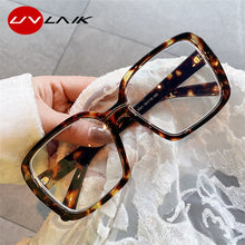 Carica l&#39;immagine nel visualizzatore di Gallery, UVLAIK Blue Light Glasses Frame Resin Lens Anti Blue Light Blocking Radiation Trend Clear Lenses Computer Eyelasses Frames
