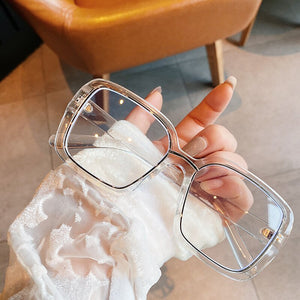UVLAIK Blue Light Glasses Frame Resin Lens Anti Blue Light Blocking Radiation Trend Clear Lenses Computer Eyelasses Frames