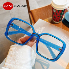 Carica l&#39;immagine nel visualizzatore di Gallery, UVLAIK Blue Light Glasses Frame Resin Lens Anti Blue Light Blocking Radiation Trend Clear Lenses Computer Eyelasses Frames