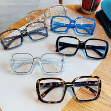 Carica l&#39;immagine nel visualizzatore di Gallery, UVLAIK Blue Light Glasses Frame Resin Lens Anti Blue Light Blocking Radiation Trend Clear Lenses Computer Eyelasses Frames