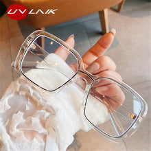 Carica l&#39;immagine nel visualizzatore di Gallery, UVLAIK Blue Light Glasses Frame Resin Lens Anti Blue Light Blocking Radiation Trend Clear Lenses Computer Eyelasses Frames