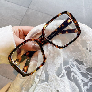 UVLAIK Blue Light Glasses Frame Resin Lens Anti Blue Light Blocking Radiation Trend Clear Lenses Computer Eyelasses Frames