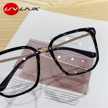 Load image into Gallery viewer, UVLAIK Blue Light Women's Glasses Frame Oversized Computer Eyeglasses Vintage Men Spectacles Transparent Square Eyewear Frames