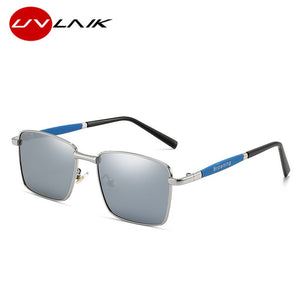 UVLAIK Classic Anti-UV400 Male Mirror Polarized Sunglasses Shade Men Women Brand Design Driving Square Frame Sun Glasses for men