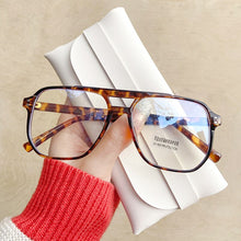 Carica l&#39;immagine nel visualizzatore di Gallery, UVLAIK Double Beam Anti Blue Light Glasses Frame Women Men Retro Big Frame Myopia Eyeglasses Female Oversized Fat Mirror Frame