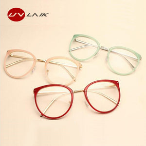 Optical Glasses Transparent Lens Myopia Eyeglasses Women Vintage Metal Spectacles Womens Designer Eyeglass Frames