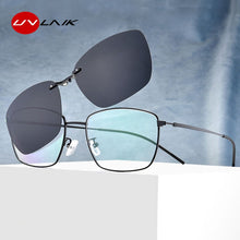 Load image into Gallery viewer, UVLAIK Magnet Polarized Sunglasses Men Women Retro Clip On Glasses Eyewear Metal Frames Optical Prescription Eyeglass Lense