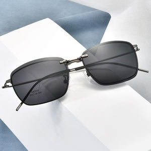 UVLAIK Magnet Polarized Sunglasses Men Women Retro Clip On Glasses Eyewear Metal Frames Optical Prescription Eyeglass Lense