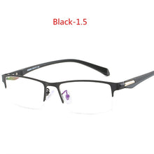 Load image into Gallery viewer, UVLAIK Men Finished Myopia Glasses Men&#39;s Business Metal Short-sighted Eyewear Half Frame With Degree Alloy Eyeglasses Frame