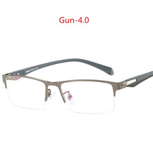 Load image into Gallery viewer, UVLAIK Men Finished Myopia Glasses Men&#39;s Business Metal Short-sighted Eyewear Half Frame With Degree Alloy Eyeglasses Frame