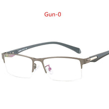 Load image into Gallery viewer, UVLAIK Men Finished Myopia Glasses Men&#39;s Business Metal Short-sighted Eyewear Half Frame With Degree Alloy Eyeglasses Frame