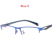 Load image into Gallery viewer, UVLAIK Men Finished Myopia Glasses Men&#39;s Business Metal Short-sighted Eyewear Half Frame With Degree Alloy Eyeglasses Frame