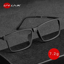Load image into Gallery viewer, UVLAIK Pure Titanium Glasses Frame Men Comfortable Square Frame TR90 Eyeglasses Ultra Light Busines Myopia Optical Glasses Frame