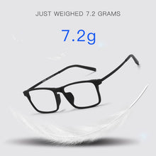 Load image into Gallery viewer, UVLAIK Pure Titanium Glasses Frame Men Comfortable Square Frame TR90 Eyeglasses Ultra Light Busines Myopia Optical Glasses Frame