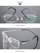 Load image into Gallery viewer, UVLAIK Rimless Titanium Eyeglasses Frames Women Men Flexible Optical Frame Prescription Spectacle Frameless Glasses Eye glasses