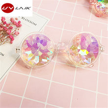 Load image into Gallery viewer, UVLAIK Round Kaleidoscope Glasses Women rave festival Sunglasses Men Holographic Glasses Colorful Celebrity Party Eyewear
