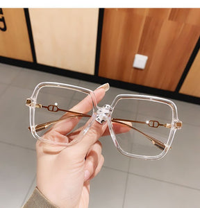UVLAIK Montatura per occhiali quadrati anti-luce blu Montatura per occhiali per computer oversize Donna Uomo Occhiali ottici quadrati Montature per occhiali