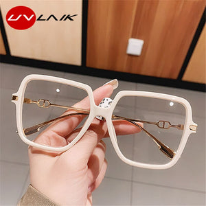 UVLAIK Montatura per occhiali quadrati anti-luce blu Montatura per occhiali per computer oversize Donna Uomo Occhiali ottici quadrati Montature per occhiali