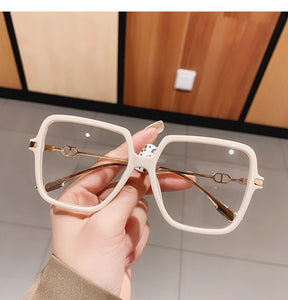 UVLAIK Montatura per occhiali quadrati anti-luce blu Montatura per occhiali per computer oversize Donna Uomo Occhiali ottici quadrati Montature per occhiali