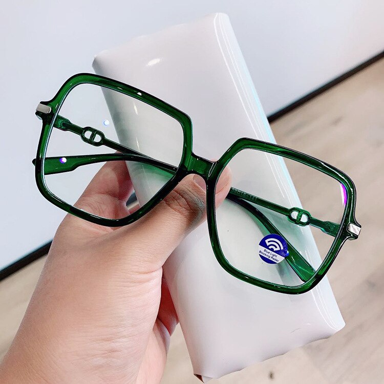 UVLAIK Montatura per occhiali quadrati anti-luce blu Montatura per occhiali per computer oversize Donna Uomo Occhiali ottici quadrati Montature per occhiali