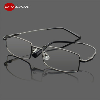 UVLAIK Titanium Alloy Glasses Frames Men Women Spectacle Transparent Eyeglasses Frame Business Eye Glasses Optical Glasses