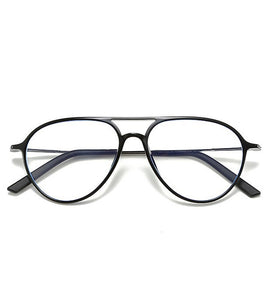 UVLAIK Transparent Glasses Frame Men Women Anti Blue light Pilot Eyeglasses Clear Glasses Optical Spectacle Frame with Box