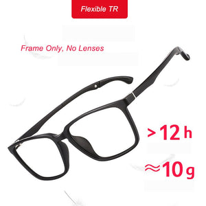 UVLAIK Ultralight TR90 Glasses Frame Men Sports Flexible Adjustable Ear Hook Eyeglasses Lens Customize Myopia Prescription Glass
