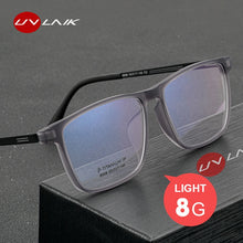 Load image into Gallery viewer, UVLAIK Ultralight TR90 Spectacle frame Men Pure Titanium Carved Myopia Glasses frame Men&#39;s Business Eyeglasses Large Full-frame