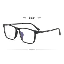 Load image into Gallery viewer, UVLAIK Ultralight TR90 Spectacle frame Men Pure Titanium Carved Myopia Glasses frame Men&#39;s Business Eyeglasses Large Full-frame