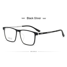 Load image into Gallery viewer, UVLAIK Ultralight TR90 Spectacle frame Men Pure Titanium Carved Myopia Glasses frame Men&#39;s Business Eyeglasses Large Full-frame