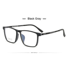 Load image into Gallery viewer, UVLAIK Ultralight TR90 Spectacle frame Men Pure Titanium Carved Myopia Glasses frame Men&#39;s Business Eyeglasses Large Full-frame