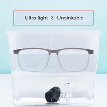 Load image into Gallery viewer, UVLAIK Ultralight TR90 Spectacle frame Men Pure Titanium Carved Myopia Glasses frame Men&#39;s Business Eyeglasses Large Full-frame