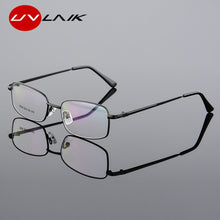 Load image into Gallery viewer, UVLAIK Vintage Men Titanium Alloy Optical Glasses Frame Ultralight Square Business Myopia Prescription Computer Eyeglasses