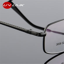 Load image into Gallery viewer, UVLAIK Vintage Men Titanium Alloy Optical Glasses Frame Ultralight Square Business Myopia Prescription Computer Eyeglasses