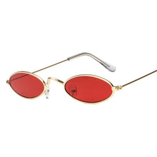 Load image into Gallery viewer, UVLAIK Vintage Small Oval Sunglasses Women Retro Brand Skinny Metal Frame Sunnies Men Sun Glasses Red Yellow Cat Eye Eyewear